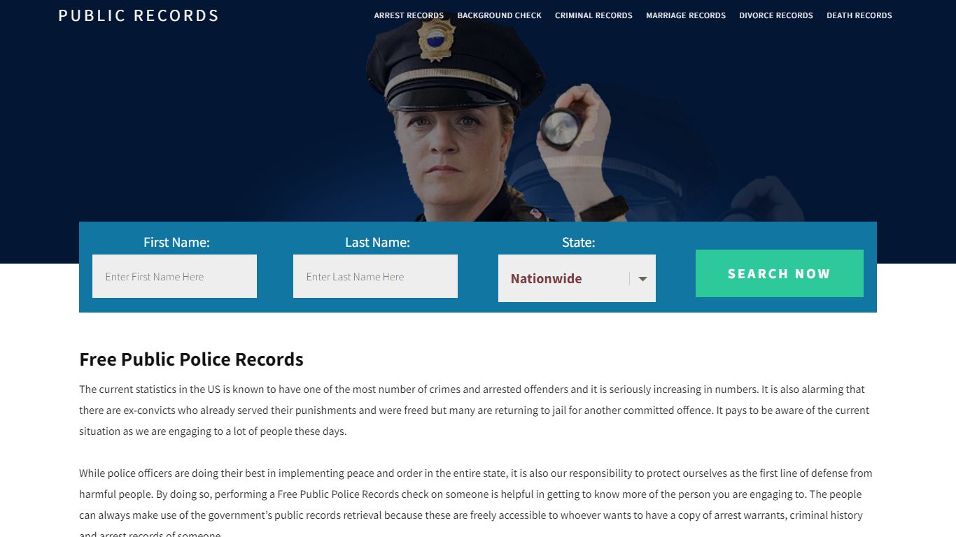 Free Public Police Records - Public Records